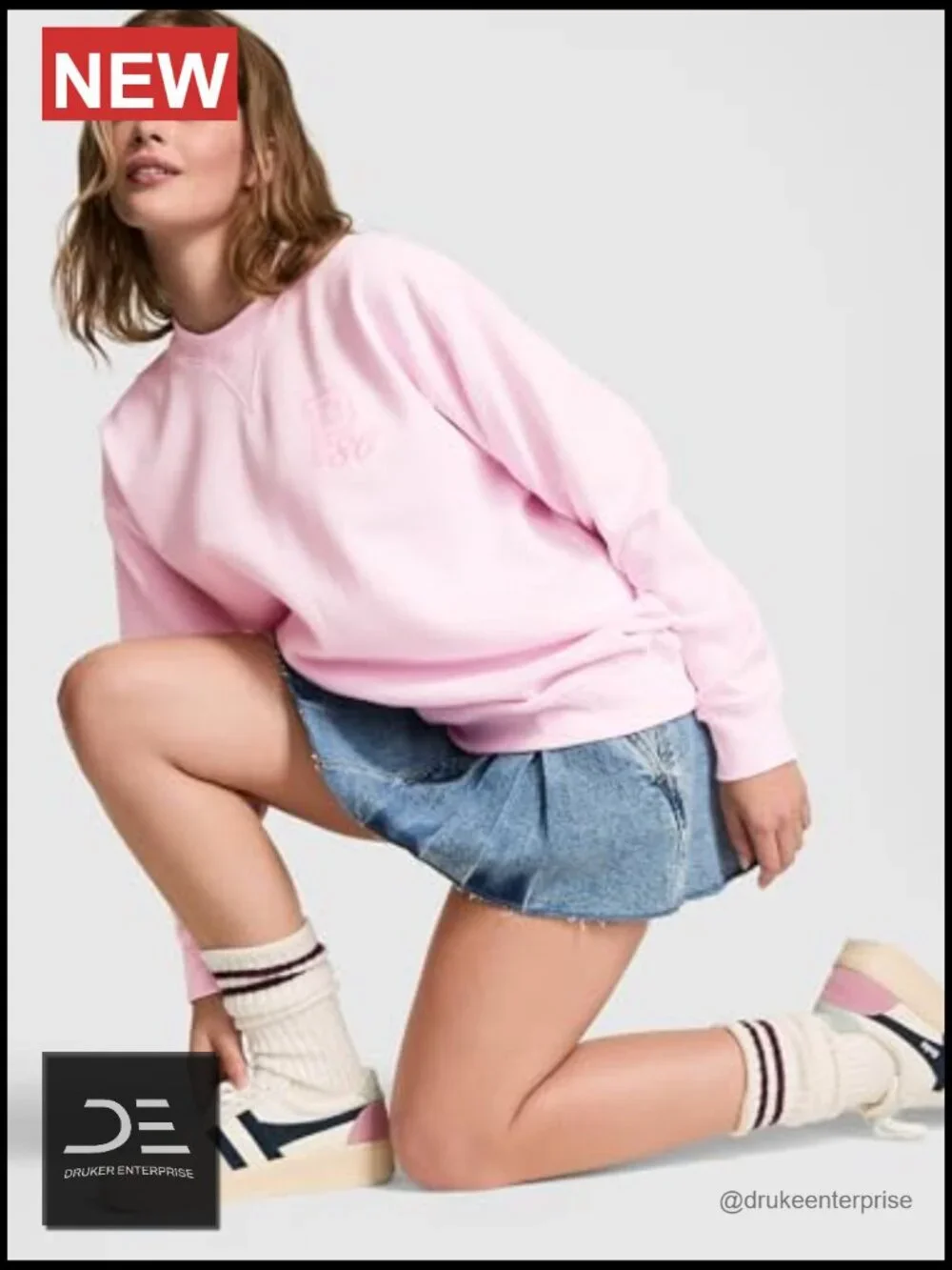 Oversized Fleece Crew Sweatshirt - Recycled Materials